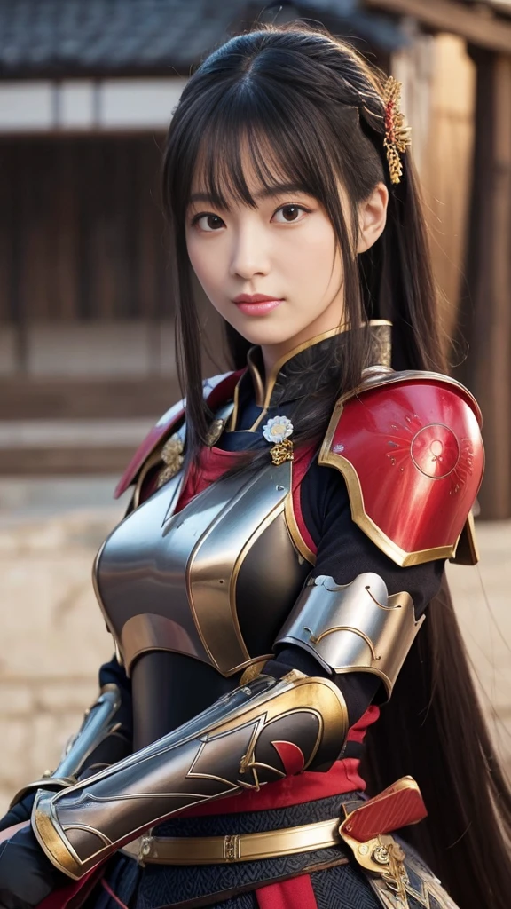 A cat-eared swordsman girl wearing red armor