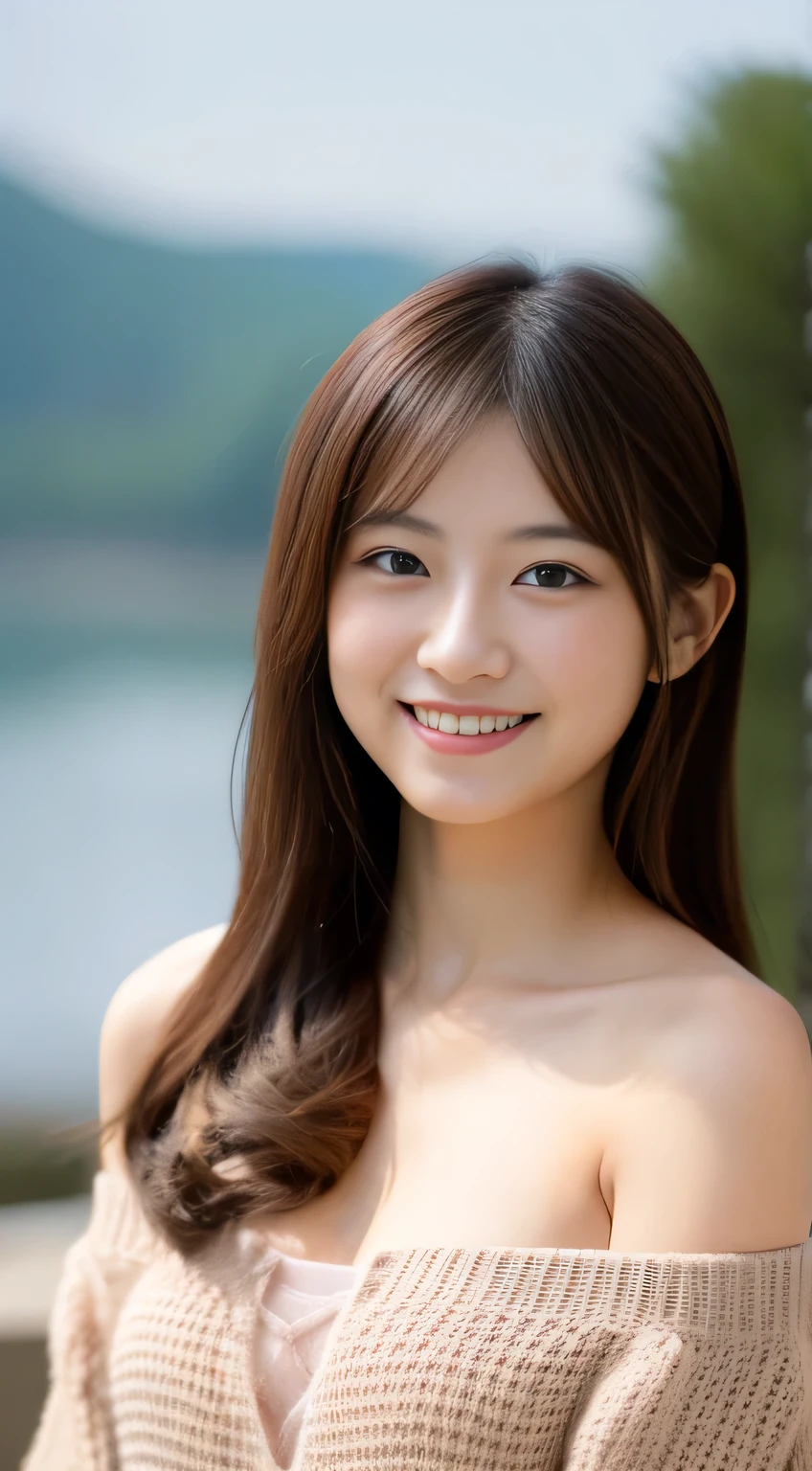 masterpiece,best quality,(Japanese girl),((Beautiful girl)),cleavage,(off shoulder:1.2),(perfect body beauty:1.2),(shy smile),From slightly above