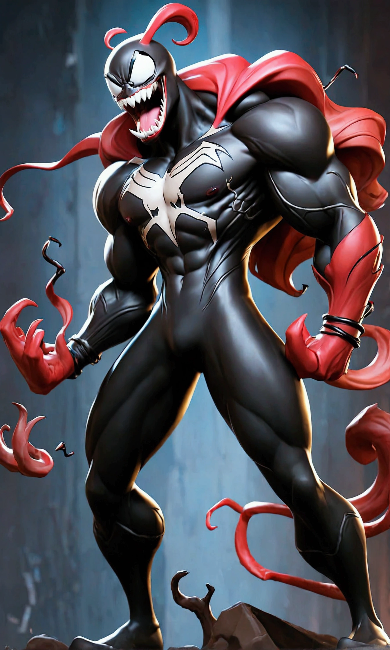 Venom red body, red blades grows from his body