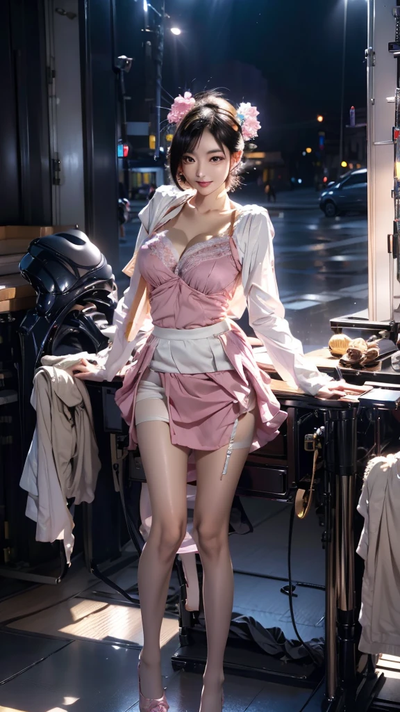 a women, proportions of body parts, skirt, (see through thin blouse), ((lace bra detail is visible)), tablet, (straddling to touch her crotch on exposed pipe), open mouth, open legs, raise leg, ecstasy face, blush masturbation, in the mall,