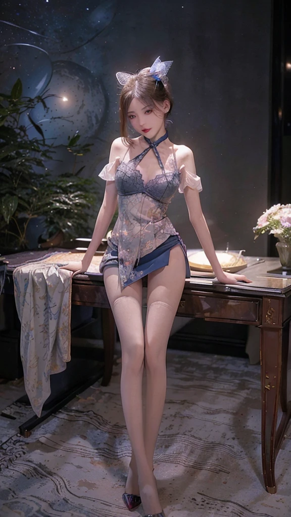 ar old，whaite hair，Fair skin，opening legs，an look of enjoyment、tmasterpiece、The viewing angle is focused on the lower body、pornography、see-through transparent clothes