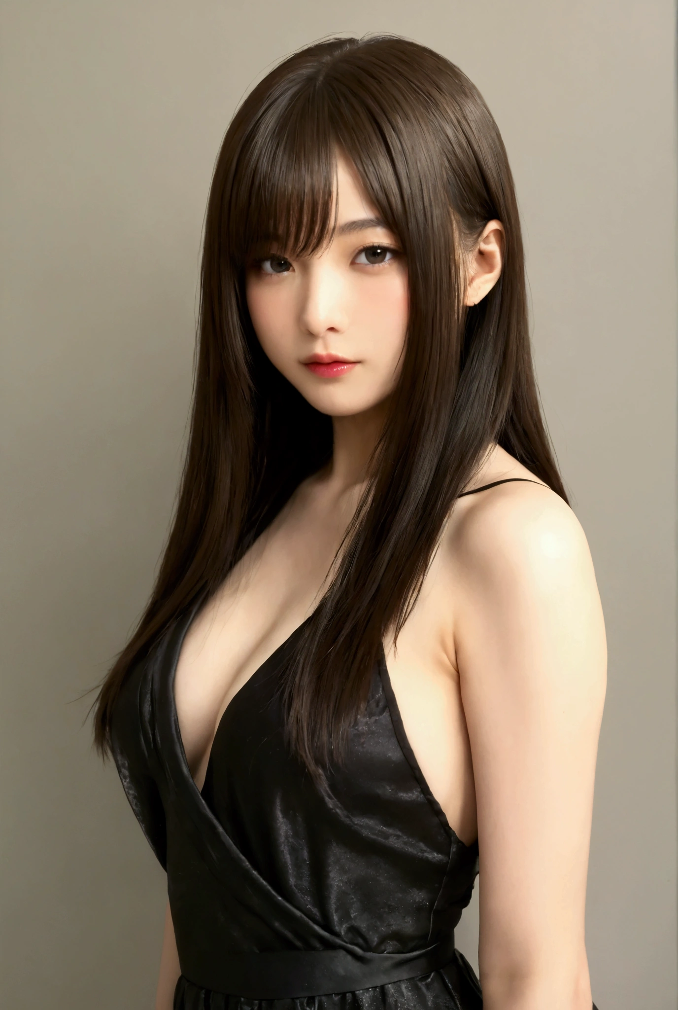 One girl, High resolution, Japanese, 2, Long Bob Hair, sexy