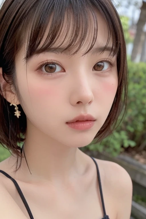 1 girl, (strapless micro bikini:1.5), (Looking into the camera)、((light makeup:1.5))、Beautiful Japanese actresses, ((small, Flat Chest:1.5))、Photogenic, ((Close-Up of Face:1.5))、Snow Princess, Long eyelashes, Snowflake Earrings,strapless micro bikini、
(RAW Photos, Best Quality), (reality, reality的:1.4), (Flying debris), 
Beautiful details, Beautiful lip detail, Highly detailed eyes and face, 
BREAK is perfect anatomy, 全身が薄いsmall breasts, (short hair:1.3), Angel&#39;smile, 
Crystal Skin, Wake up, Capture the light