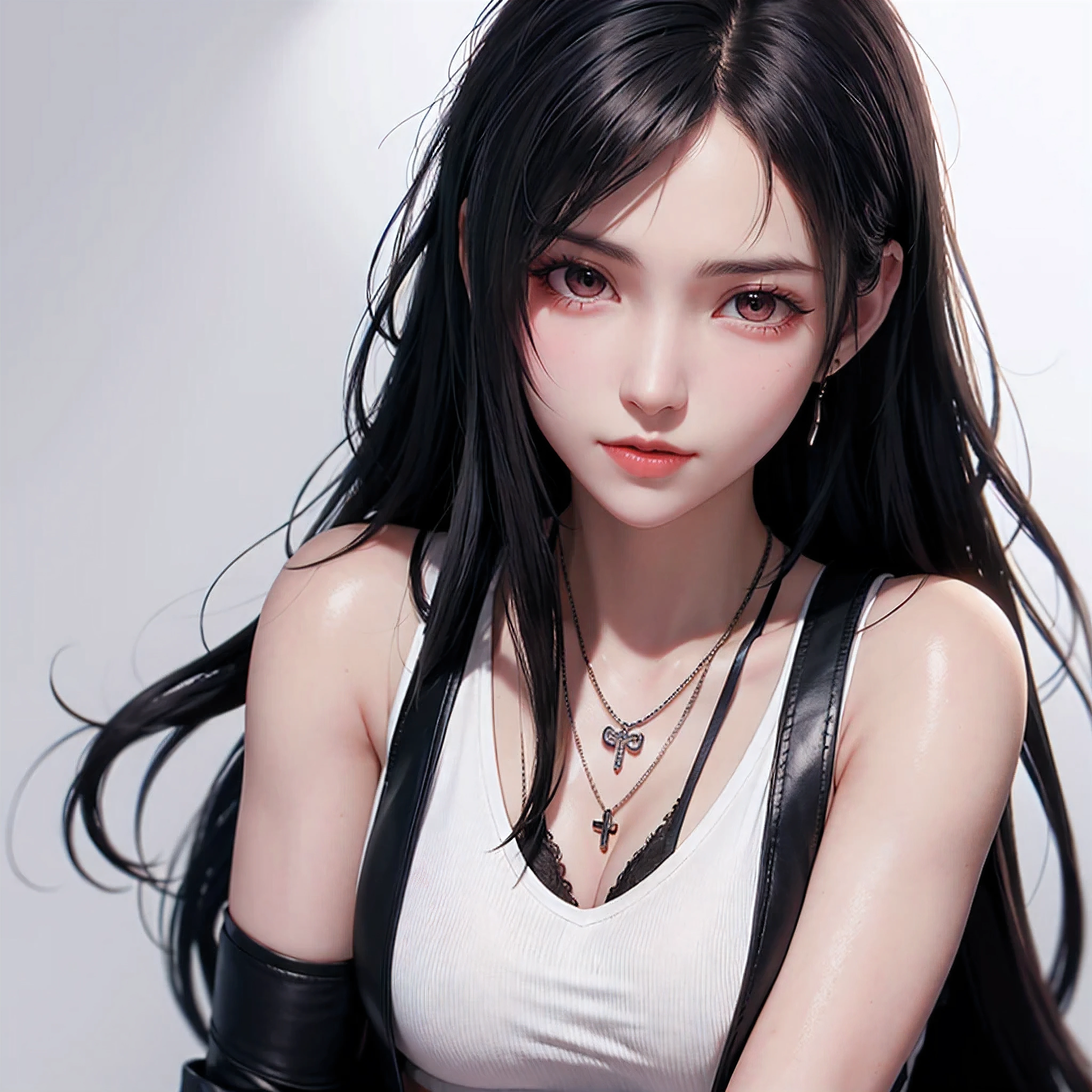 ((masterpiece, best_quality)), 1girl, (photorealistic:1.4),  solo, white_background, black_hair, long_hair,   zettai_ryouiki, skirt, ((full_body)),