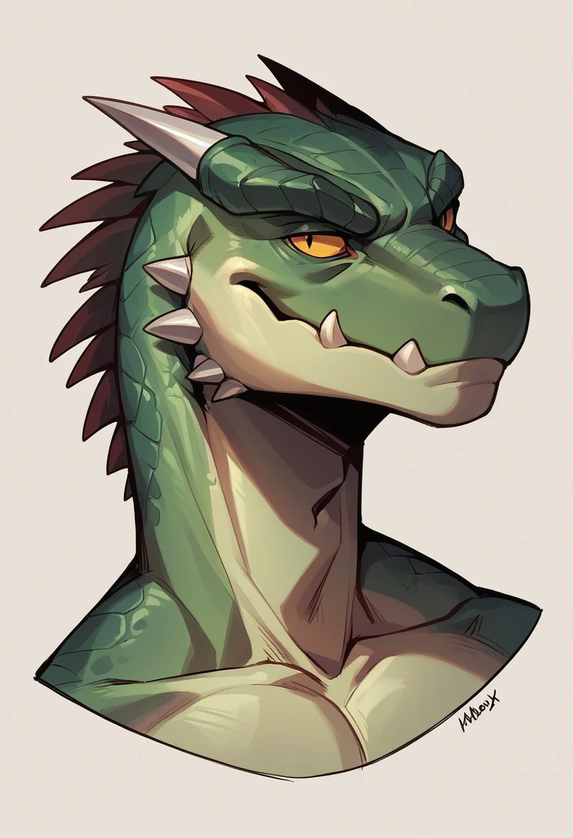 A huge green dragon-pig 