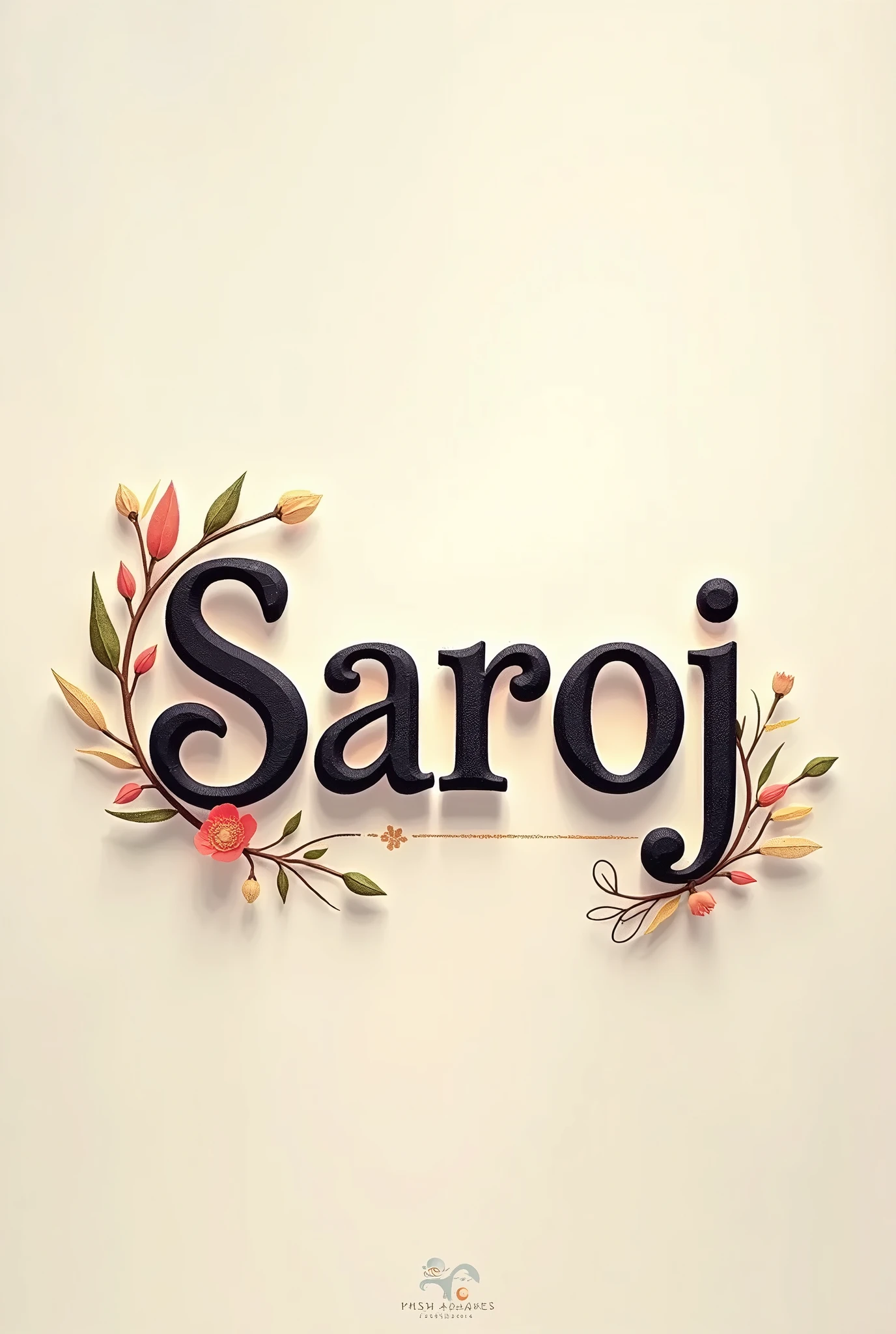 Saroj name design 