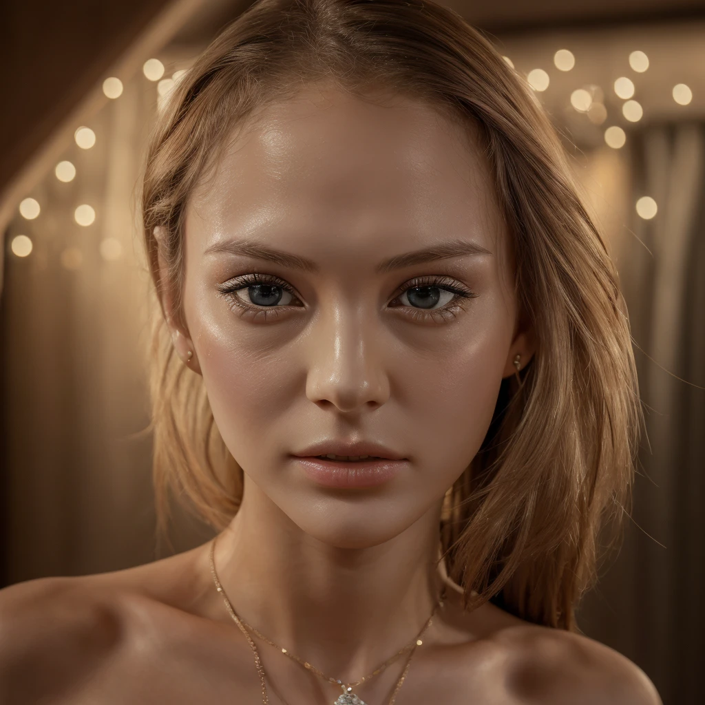A beautiful blonde woman in an elegant pose, with brown/green eyes, blonde hair, in a nightclub, (best quality,4k,8k,highres,masterpiece:1.2),ultra-detailed,(realistic,photorealistic,photo-realistic:1.37),intricate details,high quality lighting,cinematic lighting,dramatic lighting,chiaroscuro lighting,moody lighting,glowing skin,flawless skin,detailed facial features,long eyelashes,full lips,expressive eyes,graceful posture,elegant dress,shimmering dress,dramatic expression,cinematic composition,rich color palette,deep shadows,dramatic highlights,volumetric fog,depth of field,3d render,octane render,unreal engine,professional photograph