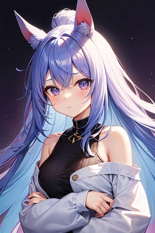 NSFW,masterpiece,Highest quality,High resolution,Very detailed,white\(no game No life\),Long Hair,Multicolored Hair,Hair between the eyes,Gradient Hair,Yellow Eyes,Flat Chest,blush,(Nuns),(Monastic uniform),(Sister),church,(Confession Room),Small private room