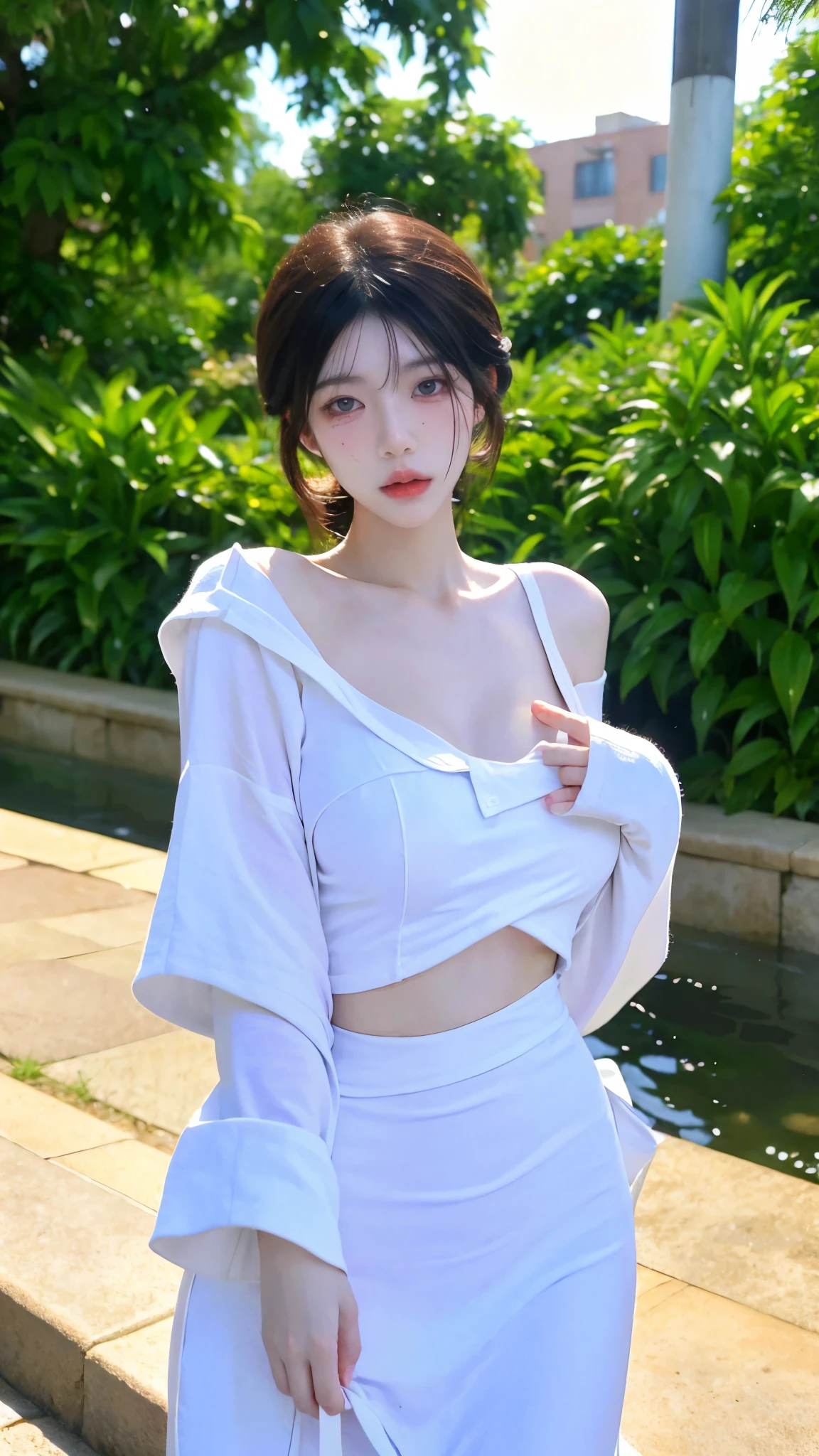 Shinsen's finest work, highest image quality, clear movement, 3D scene, exposure, water, full score, 8K, big screen, beauty, doujinshi, shrouded in light fog