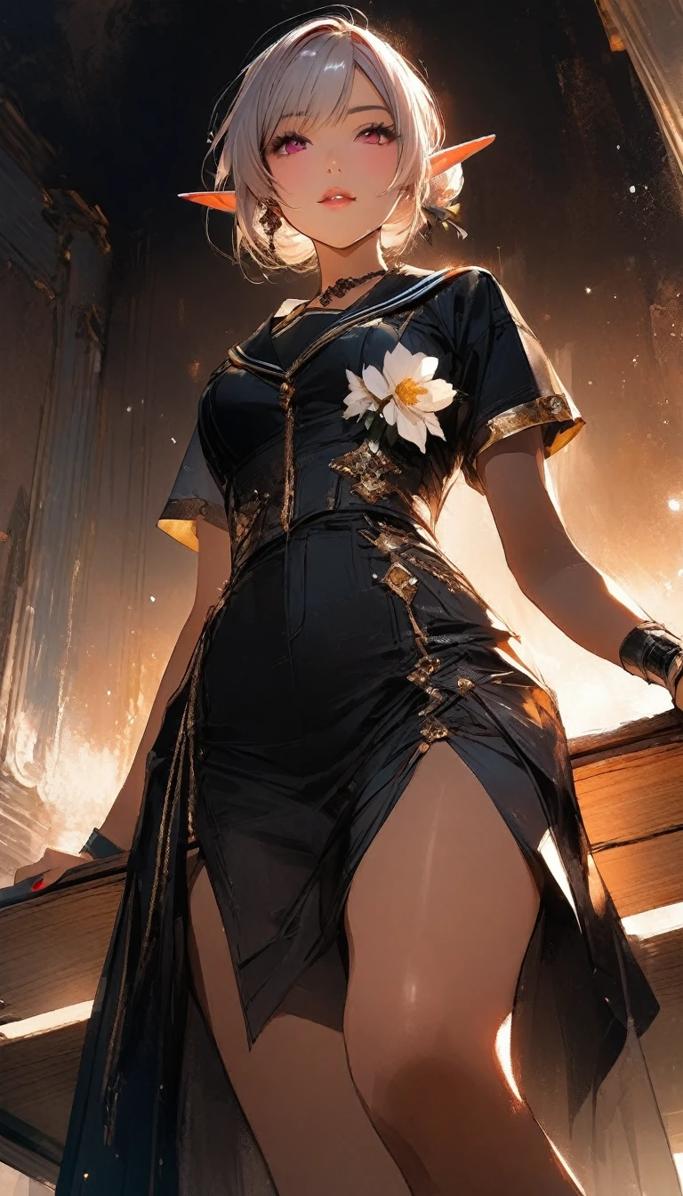 Beautiful abstract t-shirt design, Topics on pixiv, Anime Photorealistic Style, High Quality Vectors, Beautiful busty Shogun Raiden in revealing lingerie, Genshin Impact, Final Fantasy, Large tears, Curvaceous but slender, Dynamic pose, Diablo style isometric view, She is covered in body oil, View Viewer, BDSM, Naughty, transformation, Fascinating, Balanced Design, Perfect composition, Innovative graphic design using advanced machine learning and data science, Professional Quality, High resolution, 8k