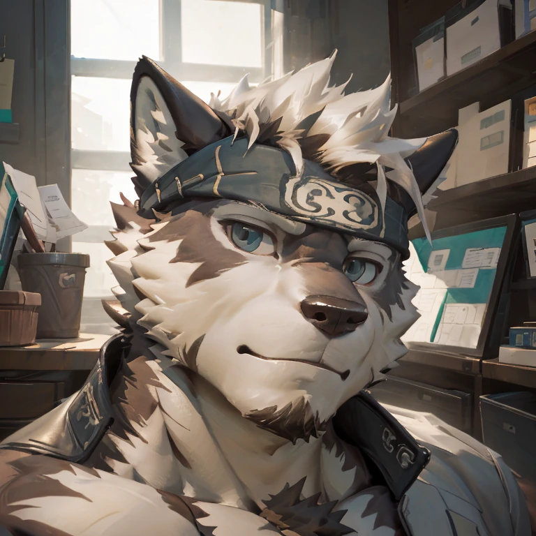 4k, high resolution, best quality, perfect colors, perfect shadows, perfect lighting, posted on e621, (by Chunie, by canyne khai, by t.y.starale), male, furry, snow wolf anthro, solo, white fur, blue eyes, sunglasses, (Realistic eye details 1.2), white business suit wear, in the office, Full body like, Slim body, V0id3nergy, Masterpiece, dramatic lighting, soft lighting, day, highly detail, Hair coiled, ((Bonifasko lighting)), (Detailed eyes), perfect pupils, detail eyes, detail fluffy fur, (seductive face:1.2), fit body, Looking at the camera,, fit body, perfect male figure, Detailed fur, Detailed face, Perfect face, Detailed background, (Complex), (Super Detail), (Ultra Clear), (Best Quality)