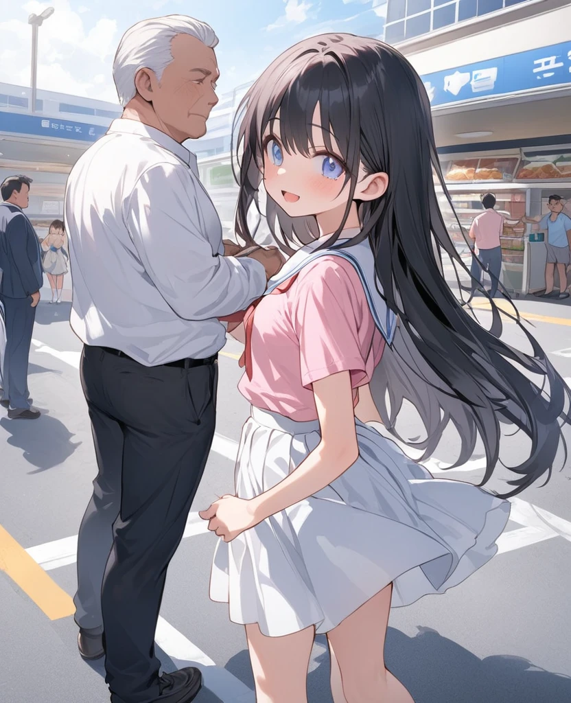 sex crime, {{1girl and 1boy}}, a boy hugs a girl from behind, a boy rape a girl, {{{{man fingering girl's panties}}}}, crowded, weep face, {{{closed mouth}}}, {{{a girl close eyes}}}, {{{a girl is crying}}}, #ootd,	1girl_and_1man, {{kawaii}}, sunrise, collarbone, clavicle, {{Silk fabric brassiere}}, bra turned up, white {{{buttoned}}} shirt , flasher, beautiful breasts, {{embarrassed}}, 👨‍💼&👨‍💼 nsfw , dynamic angle, ツインテール hair, [long hair], {selfie}, run away, slim head, [wavy hair], [[[open breast]]], slim hair,　pantie cotton pink diaper skirt lift, {{{disheveled ripped torn skirt}}}, {separated of skirt}, handsome short hair, [[[messy hair]]], short hair, light-brown hair, {{{be grabbed panties and hand on panties only}}}, swelled head, ride on train, {{{{{sweaty}}}}}, resist male violence, small red hairband, disordered shirt, cute panties rape by boy, hip massaged by man, bra turned up, be pulled body,
{{{bulge}}}, skirt lift, white panties, {{frilled dress}},
 skirt lift, panties, 
