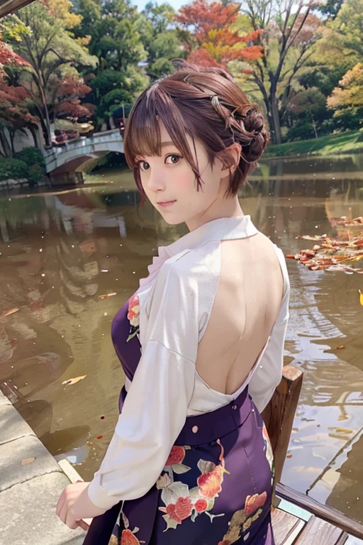 (8k、RAW Photos、Highest quality、masterpiece:1.2)、(Realistic、Realistic)、1 girl、((Shorts、Long-sleeved kimono、Off the shoulder、Black and pink dress、See-through、Frilledium Hair、Pretty Cure Costume、See through、Blonde、ribbon、boots、Accentuate your breasts、whole body、garden、View from the front、Looking into the camera、Stand with hands on hips))、