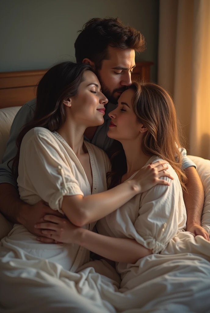 Homem e mulher pelados fazendo sexo na cama