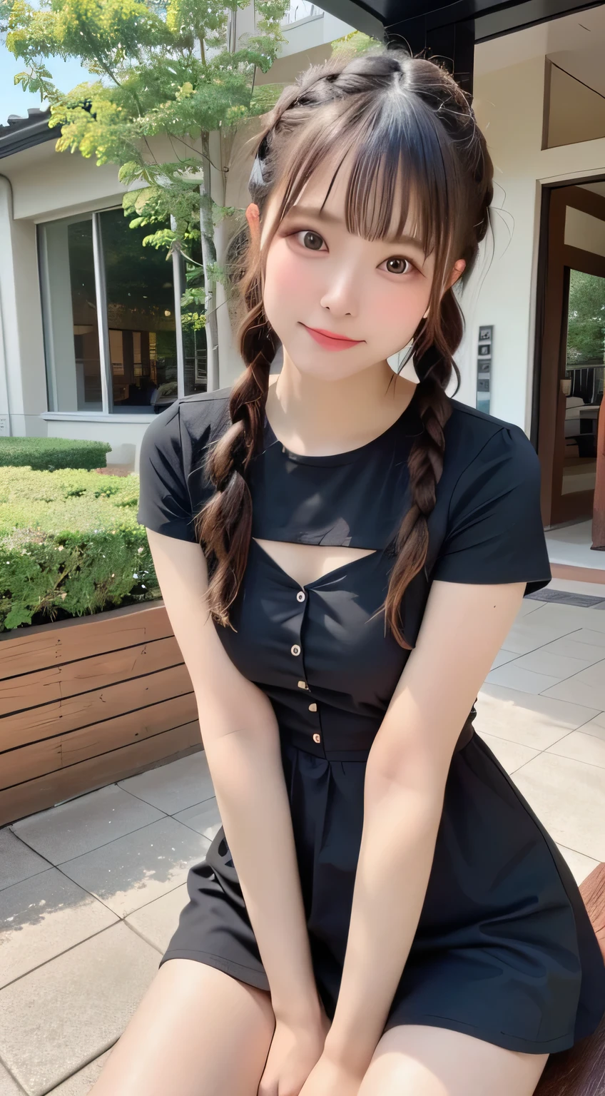 closeup shot , Best picture quality (8K, high resolution, Masterpiece: 1.2), super detailed,  215 Short Hair, 16-year-old woman, 

situation: A scene of a tour of Shuri Castle in Okinawa, Japan。
clothing: A simple T-shirt and a casual skirt、Sneakers on your feet。Add a hat as an accessory、Hair tied up in a ponytail。
angle: With Shuri Castle in the background、Shot from a short distance。Posing in front of the castle、Close-up of a man&#39;s hands gazing at the intricate details。
Close-up of face

, random cute pose ,big eyes ,Puffy eyes ,  Heart Pupil, blush  , huge shy smile , salute

