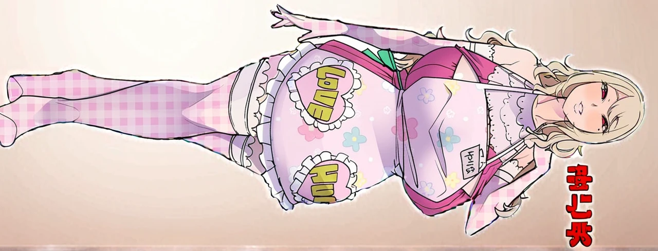 woman with pink hair taking a picture of herself in the mirror, wearing pink hair bow, pigtails, colorful pigtail, wearing underwear, with pink hair, wearing pink panties, back of the hair, roses in her hair, pink hair covered with hairpins, view from the back, curvy and bow, shot from the back, thick bow, insanely inflated hips, beautiful girl, big ass, huge ass, bbw, from behind, thick, thick thighs, wide hips, bbw, big , sideboob, giant ass, side view, big butt, round butt, tight underwear, underwear halfway off, underwear taking off, grabbing ass, ass spilling over underwear, too thick for clothes, side angle, chubby stomach, big , filipina, naked fat ass on sink riding a dildo