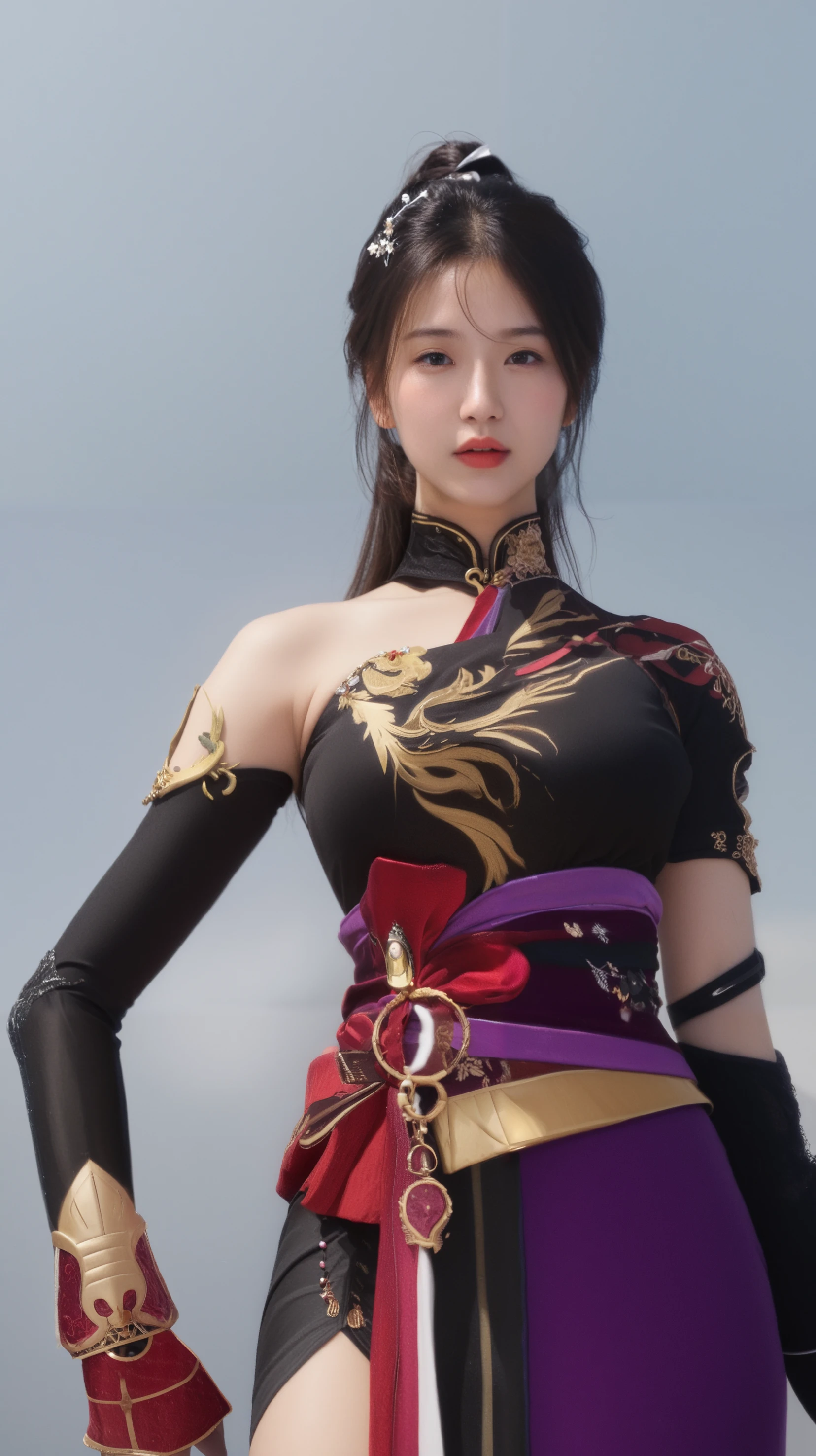masterpiece,best quality,ningwei, dress, tattoo,cowboy shot, sitting, <lora:ningrong_ningwei:0.6>