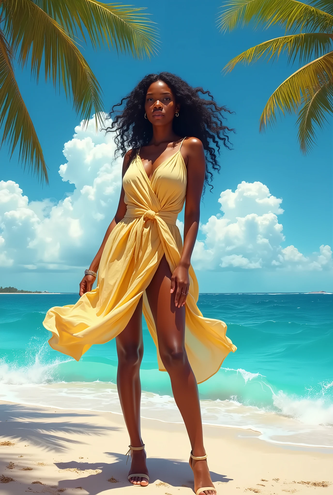 rihanna at the beach