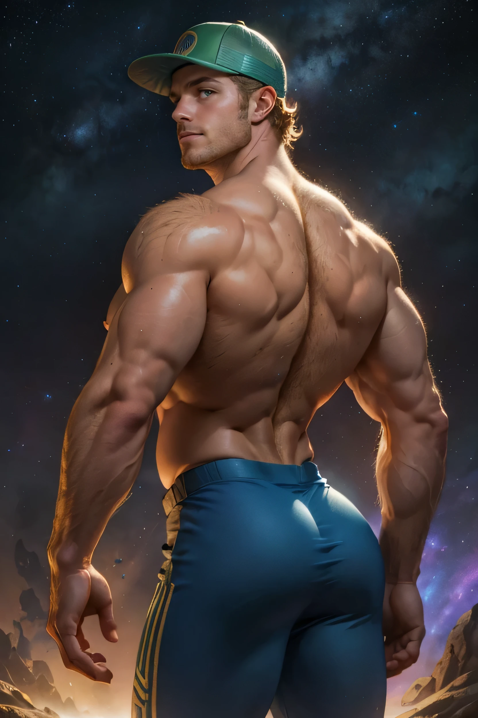 (8K, RAW photo, Highest quality), Realistic, fully naked, nude, perfect penis, male penis, male scrotum, perfect scrotum, male structure, male genitelia, handsome male model，frontage，astronaut, spaceman, cosmonaut, in space, floating in space, Intricate details，Extremely detailed eyes and eyelashes，Muscular male, Manly, masculine, Soft lighting, Cinematic lighting, Portrait, Exposing the pectoral muscles, white, gay male model, green eyes, 21 years old, muscular, ripped, defined body,  wavy blond hair, Digital SLR, hyper qualit, Fujifilm XT3, Crystal clear, 8K UHD, High detail, Ultra photo realsisim, haar, ((Realistic skin), ((pores)), ((highdetailskin)), volumettic light, groin, far, top-down view, complex 3D visualization, high detail, 1 handsome young man (nsfw) looking at the viewer (Pureerosface_V 1:0.6), pure, genuine human skin , (bare chest), muscles, vivid details, hyperrealistic, beautiful background (Medieval: 1,2), octane rendering, best quality, masterpiece, extremely detailed, computer graphics, unity, wallpapers (realistic, photorealistic: 1.37), stunning, fine details, masterpiece, best quality, official art, extremely detailed CG unity 8k wallpapers,