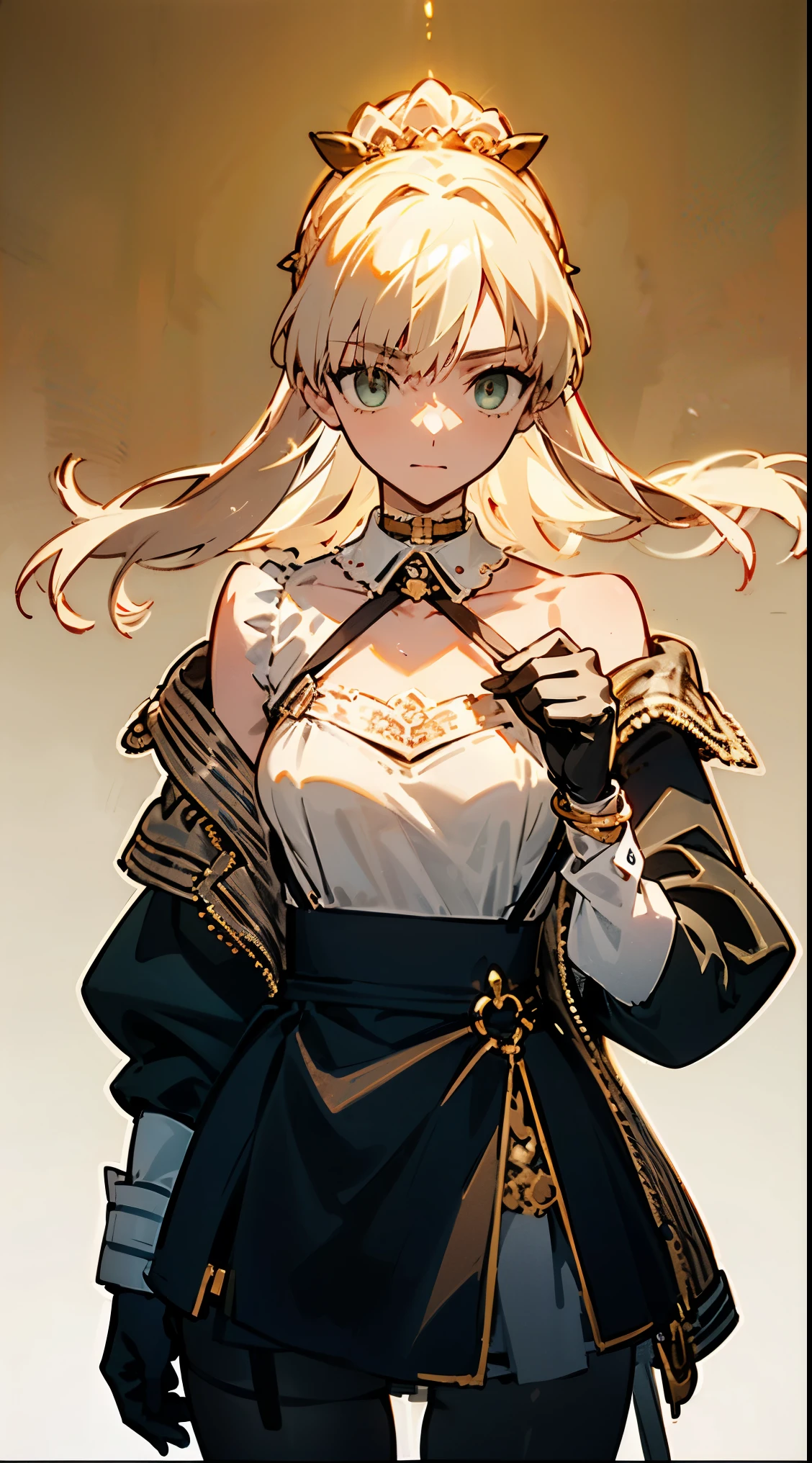 ((1 girl, amazing, cute girl)), (Masterpiece, Beautiful and aesthetic:1.2),((Golden ratio)), (Physically-based rendering), city background, Sharp focus, (Bright colors，illumination，cropped shoulders, open waist), Intricately detailed clothing, Delicate pupils, Danfeng Eye,((((multicolor hair, detailed hair, long hair)))), Slender, (masterpiece side lighting),(beautiful eyes, (Dynamic configuration: 1.2), Perfect Anatomy, Eyeliner, (illustration:1. 1), (beautiful face:1.2), superb, sharp eyes, choker, light smile, (symmetry eyes), (perfect symmetrical body), side boobs, [Slim & fit body],city background,  hair adornments, (Perfectly proportioned),Ideal color coordination), (Dense detail)), fit thighs, thigh gap,[[Desaturation]], flowing silhouettes, tight, tight strip, short skirt, bra, jacket, dresses, asymmetrical, geometric, Elegant and luxurious materials and designs, minimal accessories, Slim necklaces and rings in silver or gold, Simple bangles, Distinctive designs, colourful sophisticated style, elegance, lace, high quality materials, , high fashion, colourful and sophistication, (cropped jacket, black jacket), white shirt, collared shirt, (chest harness, shoulder strap:1.15), black leather shorts, pantyhose 7/8, garter belt, gloves.