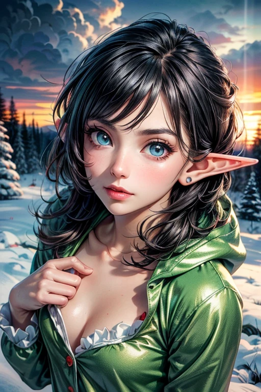 cute loli elf,(((little ,tiny little body,little))),(((6 years old))),((anime elf with extremely cute and beautiful brown hair)), (((elf))), (((elf ears))),(lesbian,gay),(tomboy:1.3),
(((flat chest))),((((brown hair:1.35,short brown hair,boy haircut,tny short haircut,colored inner hair,ear breathing)))),(((green_eyes:1.3))),intricate eyes,beautiful detailed eyes,symmetrical eyes,big eyes:1.5,(((lustrous skin:1.5,bright skin: 1.5,skin tanned,shiny skin,very shiny skin,shiny body,plastic glitter skin,exaggerated shiny skin,illuminated skin))),(detailed body,(detailed face)),
cute,slutty,erotic,daring,((nsfw)),
(((medieval man clothes,adventurer man clothing,winter coat,(unbuttoned shirt:1.3),tiny short))),(((intricate outfit,intricate clothes,embroidered outfit,ornate outfit,embroidered clothes,ornate clothes))),
(dynamic pose:1.0),happy,smile,(centered,scale to fit dimensions,Rule of thirds),
((snowy pine forest)),winter,scenery:1.25,((intricate scenery)),((snow forest background)),
(Glossy winter ornaments),highres,sharp focus,(ultra detailed,extremely detailed),(photorealistic artwork:1.37),(extremely detailed CG unity 8k wallpaper),(((vibrant colors,vibrant theme))),(intricate),(masterpiece),(best quality),artistic photography,(photography taken by sldr),(intricate background),perfect rendered face,perfect face details,realistic face,photo realistic,((intricate detail)),(((realism))),