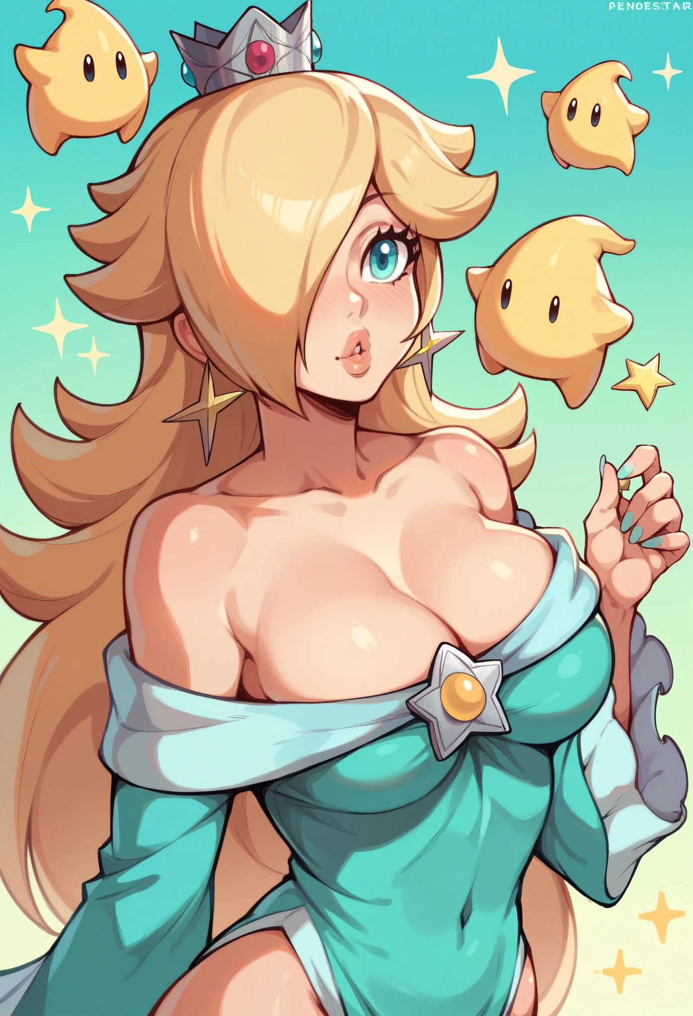 Princess Rosalina as a pornstar, super Mario Bros, Princess Rosalina, pornstar, busty pornstar 