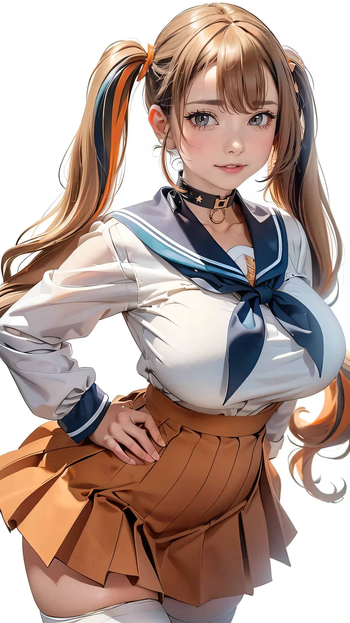 (8K、RAWE Photo、highest quality、masterpiece:1.2)、(real、photorealistic:1.37)、1 beautiful Japan 、arched back, perfect body、18-year-old、Sexy  uniform、Medium Boob:1.8、(Photographing the subject from below)、(((hanging breasts:1.5, BreastsApart:1.8, BreastsApart, BreastsApart, underboob、Are thin)))、underboob、oily skin:1.5、thin、 (Sexy uniform with a slight view of the underside of the chest)、((目に見えるunderboob:1.5、Uniform with visible ribs and belly button))、Super miniskirt visible、((look at the audience)), 微笑