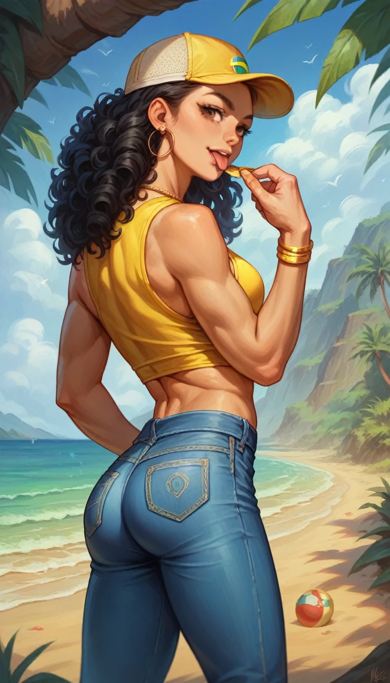 christie monteiro, tekken, capoeira, latina, 独奏, high resolution, breastsout, blushful, laughter, high resolution, precise, anatomically correcte, Awarded several times, best qualityer, HD Model, High details, ultra HD, Textured skin, blushful, 3D rendering, OctaneRender 8K, cinematographic, fully body, perfect legs, bare feet