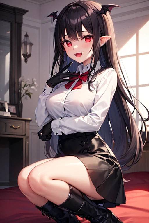 mtaster piece, high quality, idolmaster, solo, detailed, ultra detailed maiduniform, sleeveless, detached sleeves, embarrassed, crying, arms behind head, spread legs, pantyhose, sitting, nsfw, garter belt, cum on face, love juice from panty,