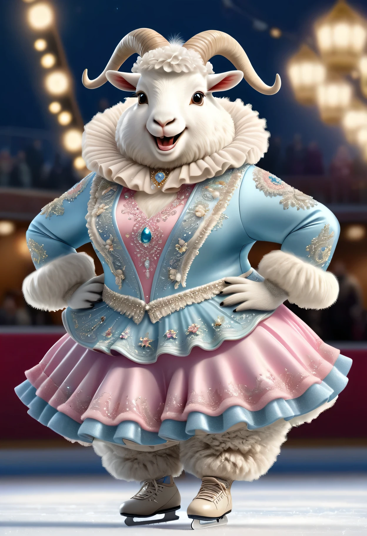 photorealistic portrait of Dressed animals - a ((fat)) (alpaca) dancer,(furry), (elegant pose:1.5), (hands on hips:1.5),(smile:1.5),high quality,(happy),(lovely) ,intricate details, Wearing playboy bunny costume, (bunny ears), highly detailed (( playboy bunny clothes)) ,highly detailed decorations of clothes, Fishnet panty horse , (happy), soft lighting,(full body image:1.5),luxury casino background,(),