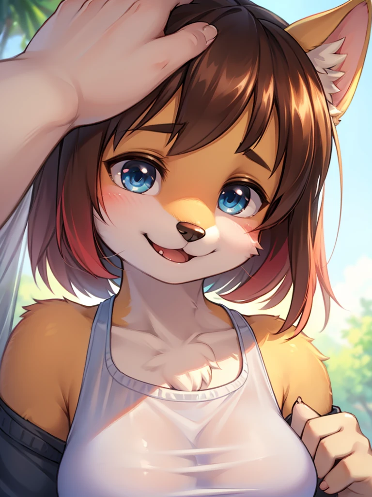 Hallucination, daydream , Fear , bokeh , hairy fur , A hungry female fox , steamy breath , open mouth , half open moist eyes , Canine , uvula , focus mouth , look away , White eyes