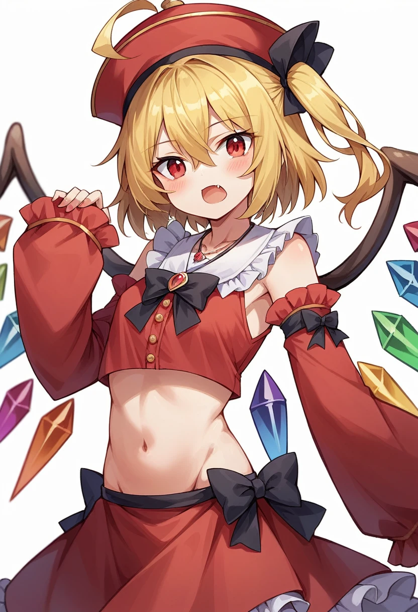 ((Highest quality)), ((masterpiece)), (be familiar with),Clementine,Overload,nsfw,Tattoo of the uterus,Love juice,Sleeveless sweater,shawl,pants,Bewitching Smile,whole body