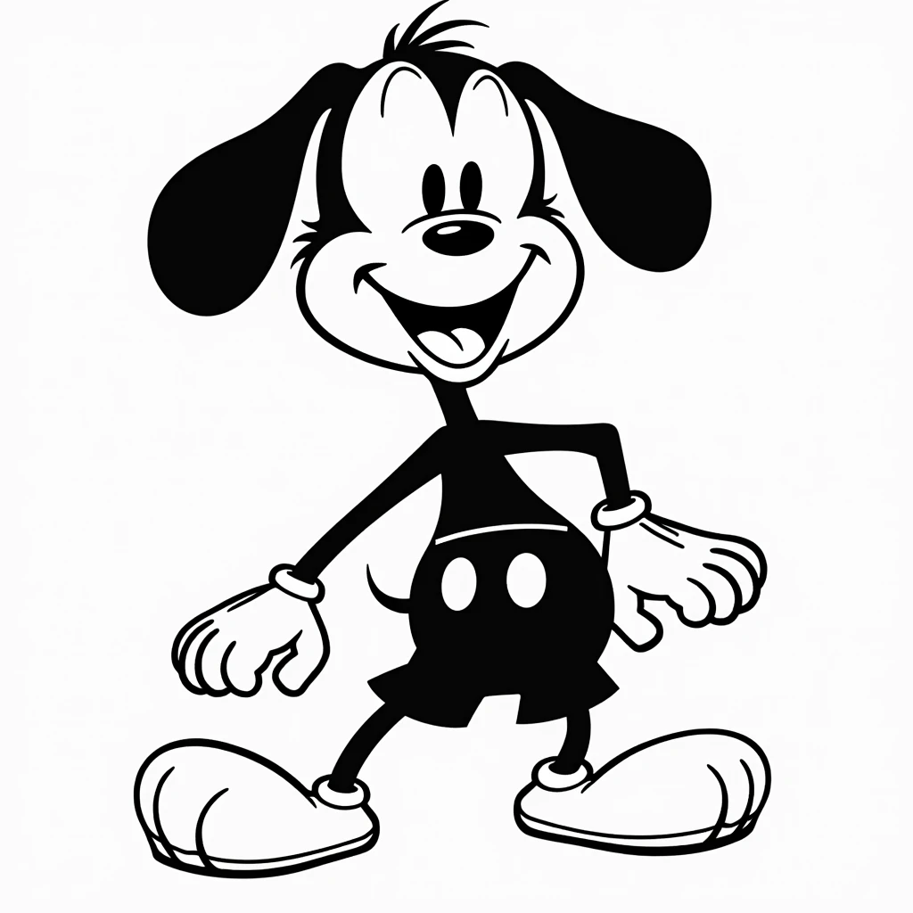 A tattooed Snoopy smoking a cigarette Black and white
