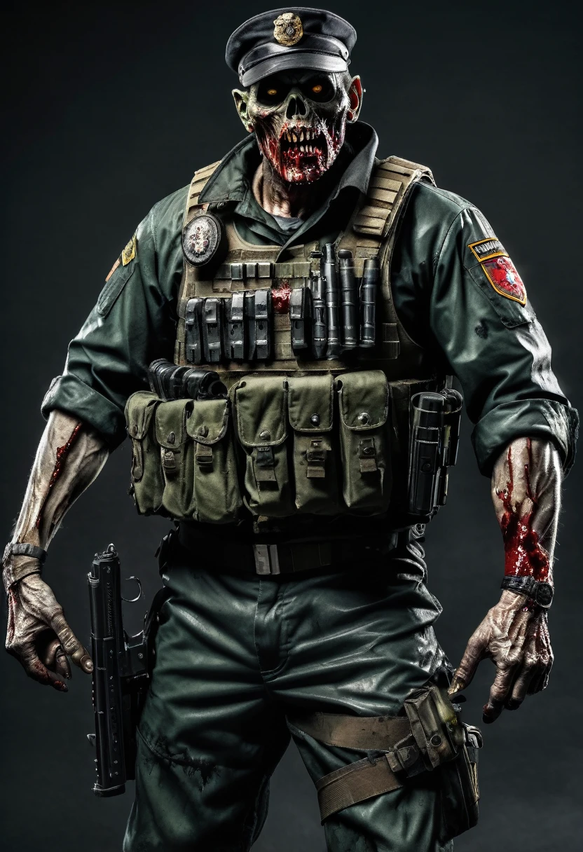 trappdbd2024, best quality, masterpiece, photorealistic, raw photo, 1man, machete, mask, overalls, dirty skin, wounds, blood, full body, burned skin, city, scarred skin,