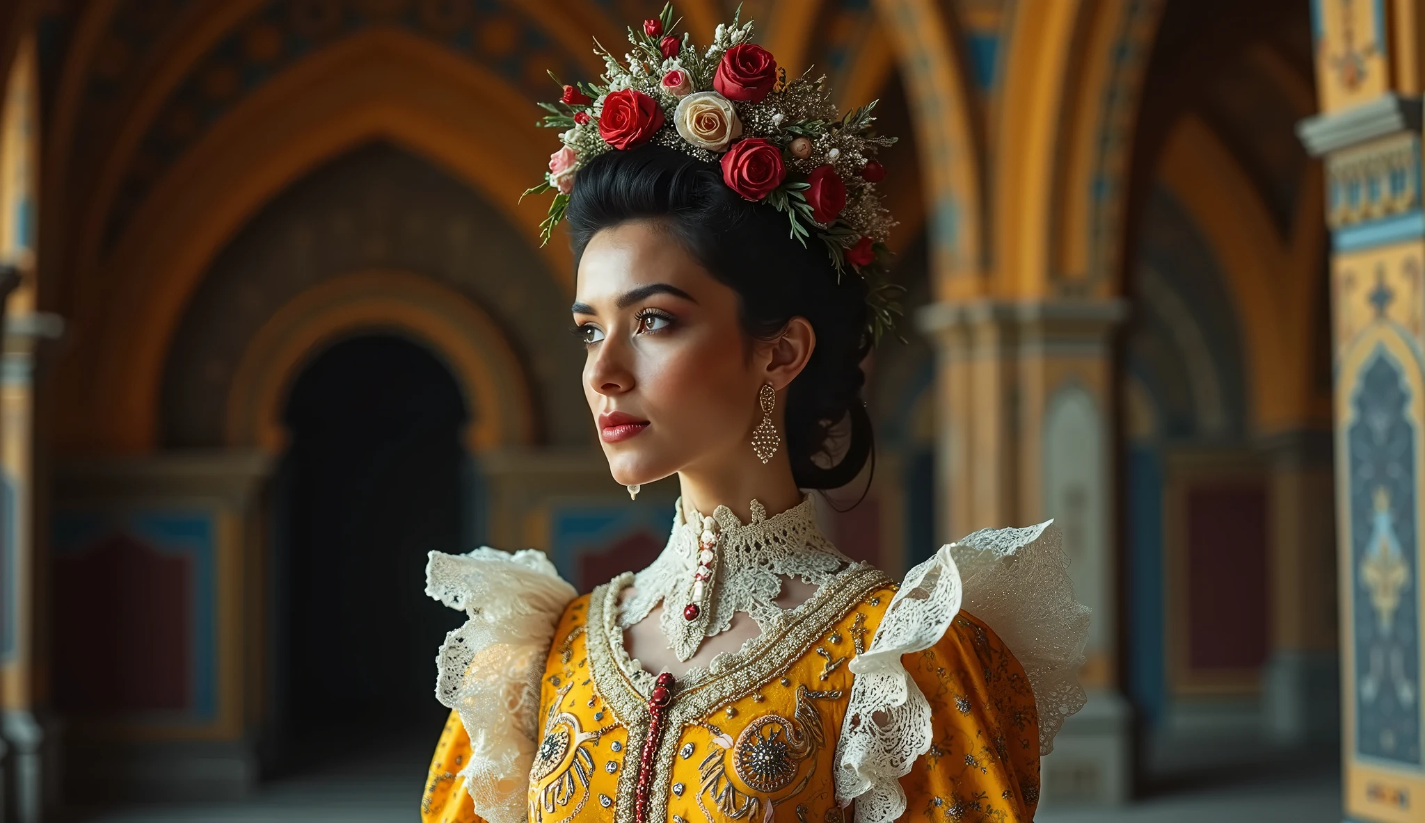 • Design outfits in a style inspired by the Victorian or Renaissance eras, adding intricate patterns and luxurious embellishments.
• You can experiment with reflections and textures of various materials, such as clear glass, brass, and gemstones.
