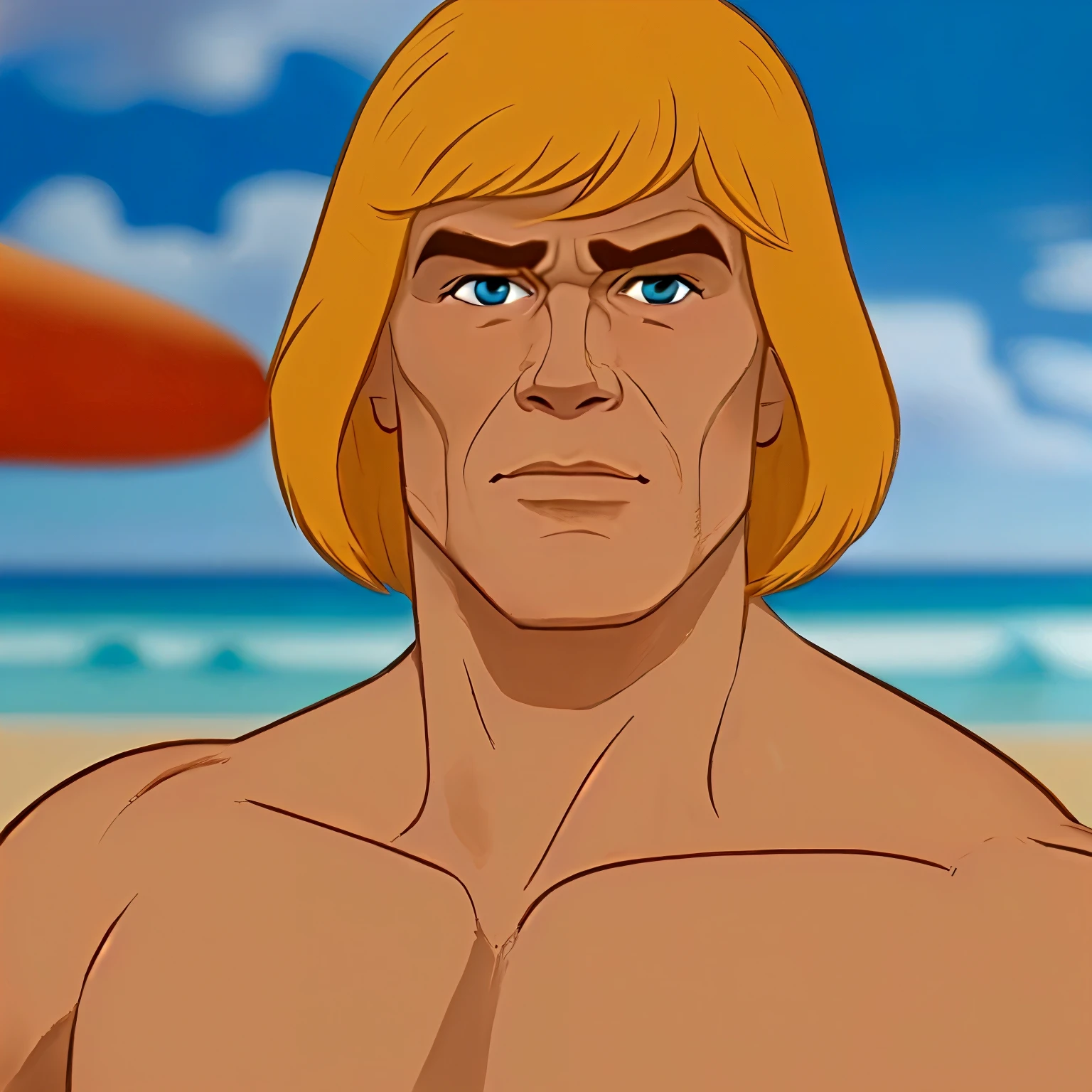 score_9, score_8_up, score_7_up, score_6_up,  animation, retro artstyle, disney style, <lora:Zak_pxl_V0.0-000050:0.8> z9k, 1boy, a smiling boy throwing a frisbee at the beach. he is wearing swimming trunks, dynamic pose,
 location: outdoors, ocean, beach, palm trees
artistic composition
 <lora:Disney_Renaissance:0.7>
