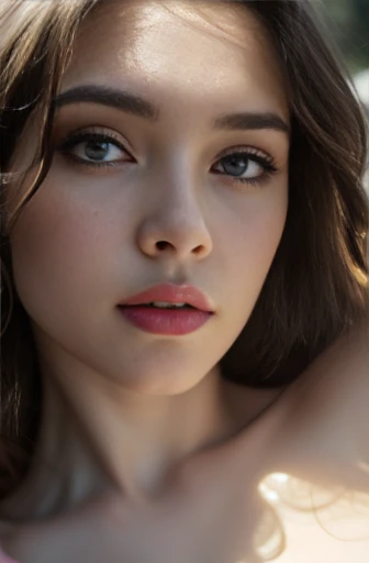 (((ultra realistic))) Photo, Masterpiece, Superior quality, (pale skin), (ultra detailed face and eyes.:1.3), 1 girl, adult, on a t-shirt, (eye makeup, eyelashes) , ((big detailed lips)), ((long black straight hair)), ((Chiolka)) , (natural breasts), thin waist. ((posing)), Sesión de Photos, studio (soft lighting), (The game of lights and shadows), depth of field, bokeh, (Special attention to leather details.: 1.2), detailed leather texture, skin pores. (Airy frame environment.. Color range: delicate, bright, White, Pink tones), DR, ((film grain)), ((good heavens)), ((sun glare)), ((portrait from the waist up, close to the camera)) , ultra detialed, 
