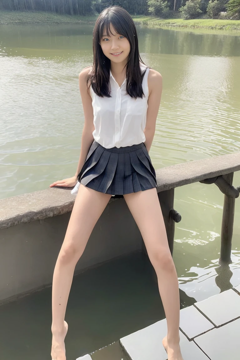 (best quality),((one Japanese schoolgirl)):1.8,((young body not fully matured)):2.7,sixteen years old,High school girl just after being raped,((on a stage built in a lake just below the surface)):2.8,((completely naked)):2.2,((not wearing underwear)):2.9,((thighs spread wide in an indecent pose)):2.8,(((spread thighs wide in an indecent pose)):2.5, soaking wet from rain):2.5,open_stance,((big breasts)):1.2,cleavage,(full body shot):1.9,8K,RAW photo,highest_quality,masterpiece,realistic,photorealism:1 37,erotic,sexy High Resolution,Physically Based Rendering,Cinematographic Lighting,Raw,Real Photo,(Sharp Focus):1.2,(Full Length Image):1.9,(Full Length View):1.9,(Beautiful Woman with Perfect Style):1.3,(Beautiful Legs):1.3,(One Person, Slender):1.2,(Very Long Flowing Wet Black Hair):1.6,(Smiling slightly):1.4,(Very Fine Face and Skin Texture):1.2,(very fine),(long black hair):1.7,(wet hair):2.5,(light on face):1.4,(full body):1.8,(between_legs:1.5),bare feet,(toe-point:1.2),(folded:) 1.4,((beautiful female genitals)):1.5,background beautiful lake,