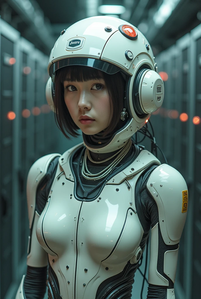 (Background of skimpy mechanical girl and octopus alien)、(Mystical expression)、highest quality、masterpiece、Super high resolution、(Photoreal:1.4)、RAW photo、1 girl、glowing skin、detailed face、(((1 Mechanical Girl)))、Heavy chest、(gold metal bodysuit)、(Natural alien background to fight aliens)、(Small LED)、((Super realistic details))、vertical giant monster background),global illumination、Shadow、octane rendering、24K、super sharp、robotの背景、big breasts、Raw skin exposed in the cleavage、intricate decorative details、Japan details、very intricate details、realistic light、(Mystical expression),CG Society Trenlow Eyes、Eyes shining towards the camera、Mechanical marginal blood vessels connected to neon detail tubes)、(Wires and cables connecting to the head)、Small LED、,mechanical thighs、two stock、(Hands are also made of machines)、robot、future alien、Please wear a mechanical helmet、transparent face guard on helmet、