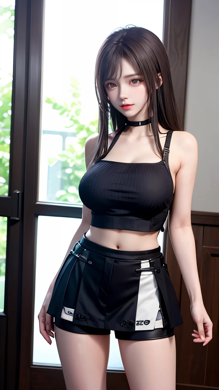(Very delicate and beautiful:1.2)super model,,Beautiful breasts,voluptuous,【bike shorts】,,【2girls】,,Best Quality, High resolution, 8k,mini skirt,