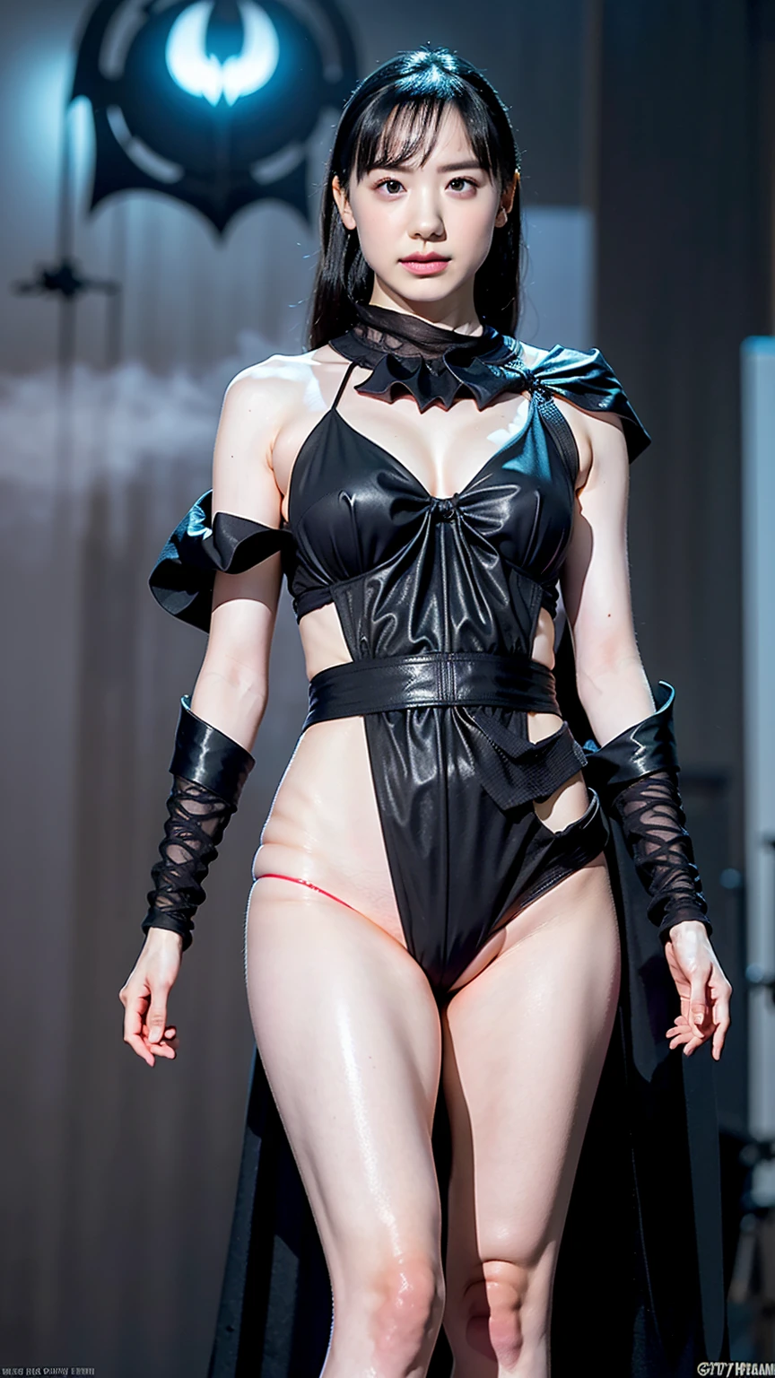 A beautiful woman, short purple hair, long bangs covering her left eye, a headband on her forehead, an exquisite and charming face, a mysterious gaze, a faint smile, draped over her shoulders is a thick fur scarf connected to sleeves made of the same fur, a fantasy-style bikini outfit, showcases her delicate and alluring figure, a fur belt around her waist, the background features a cracked giant stone in the wilderness emitting an eerie glow, this character embodies a finely crafted fantasy-style female villain in anime style, exquisite and mature manga art style, perfect body, perfect nose, goddess, femminine, high definition, best quality, highres, ultra-detailed, ultra-fine painting, extremely delicate, professional, anatomically correct, symmetrical face, extremely detailed eyes and face, high quality eyes, creativity, RAW photo, UHD, 8k, Natural light, cinematic lighting, masterpiece-anatomy-perfect, masterpiece:1.5