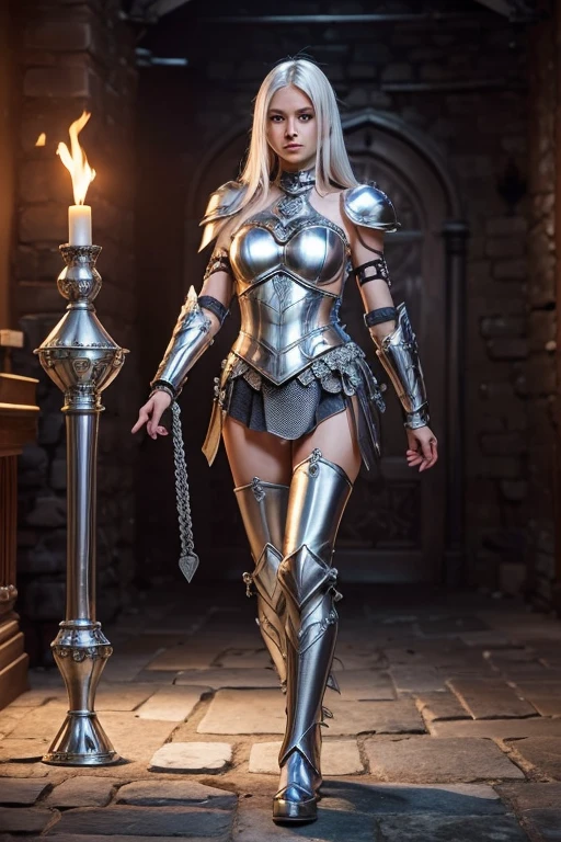 (5 Female Knights:1.3), girl in armor, linda female champion, women's knight bikini armor, beautiful knight, A in Knight's Armor, female champion, beautiful knight,(full-body photos:1.8), (full body standing image:1.8), Valkyrie, (Front photos:1.2), medieval armor, TEMPLARY WOMAN KNIGHT, Skirt armor, (full body standing image:1.8), (Upper Body Up:0.3), (hyper realisitic:1.4), (realisitic:1.3), (best quality real textured leather), (The Lord's Heavenly Warrior Angel: 1.6), (Holds the hilt of a sacred straight sword with elaborate decoration that emits a mysterious glow: 1.9), (Finely detailed true circle Symmetrical eyes), (beautiful finely drawn face), (Angel ring of divine brilliance floating overhead: 1.8), ((medieval world)), (Full body armor with delicate decorations that emit a divine glow:1.8, (hyper-realisitic lifelike texture:1.4)