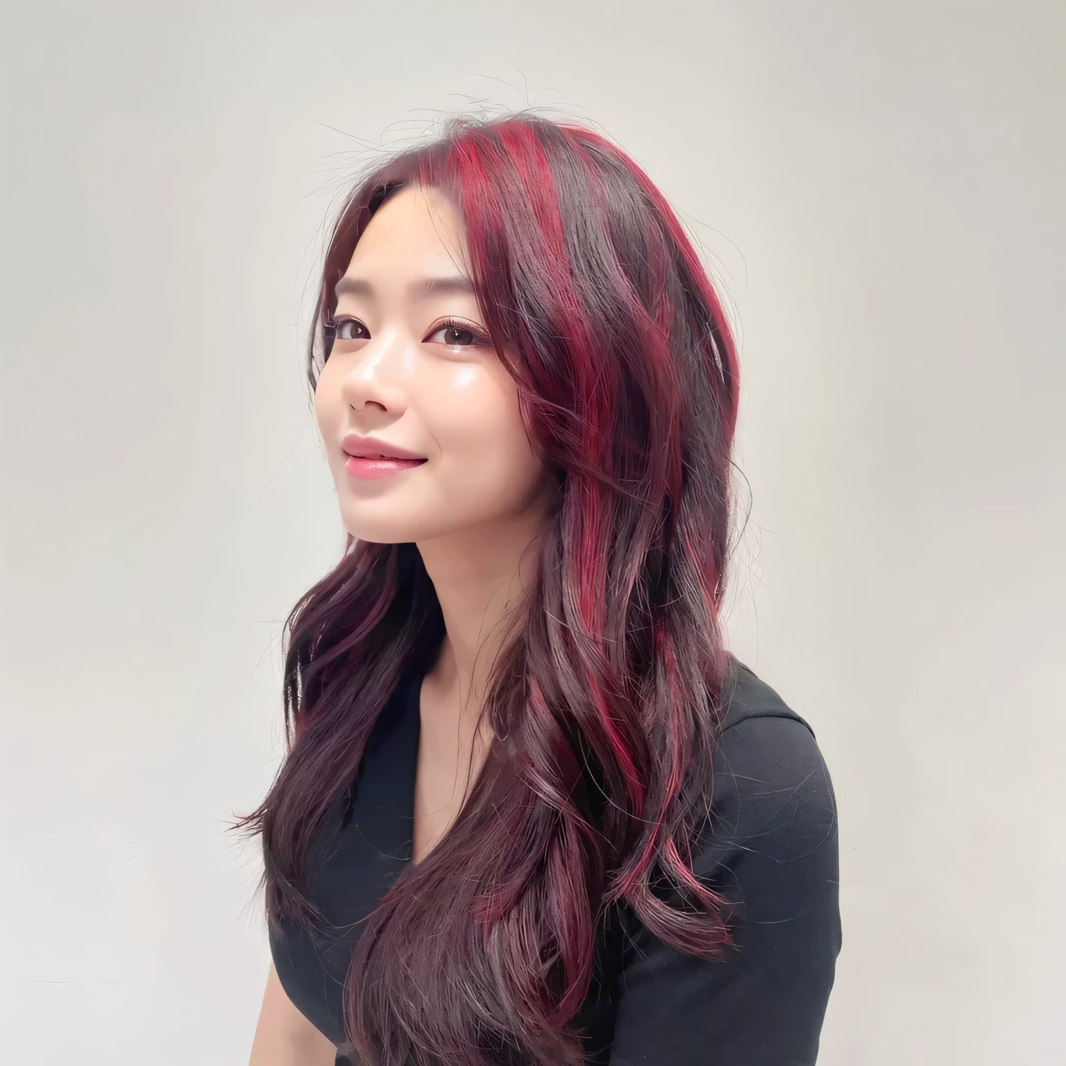 (((Close-up of face)))、(((She is posing like a hair salon model.)))、Half Japanese, half Korean、2 girl、Standing Alone、Looking forward、Light eye makeup、Brown Hair Color、Flat and 、Hair blowing in the wind、Actress Quality、Glossy, ultra-realistic face、Smiling face、Watery eyes、Gazing Up、Subtle lighting effects、 Ultra-Realistic Capture、Very detailed、High resolution 16K close up of human skin。Skin texture must be natural、The details must be such that pores can be clearly seen、The skin is healthy、Uniform tone、Use natural light and colors、A worn-out, high-quality photo taken by a model agency's in-house photographer.、smile、(((SIGMA 300 mm F/1.4,1/1000 sec shutter,ISO 400)))