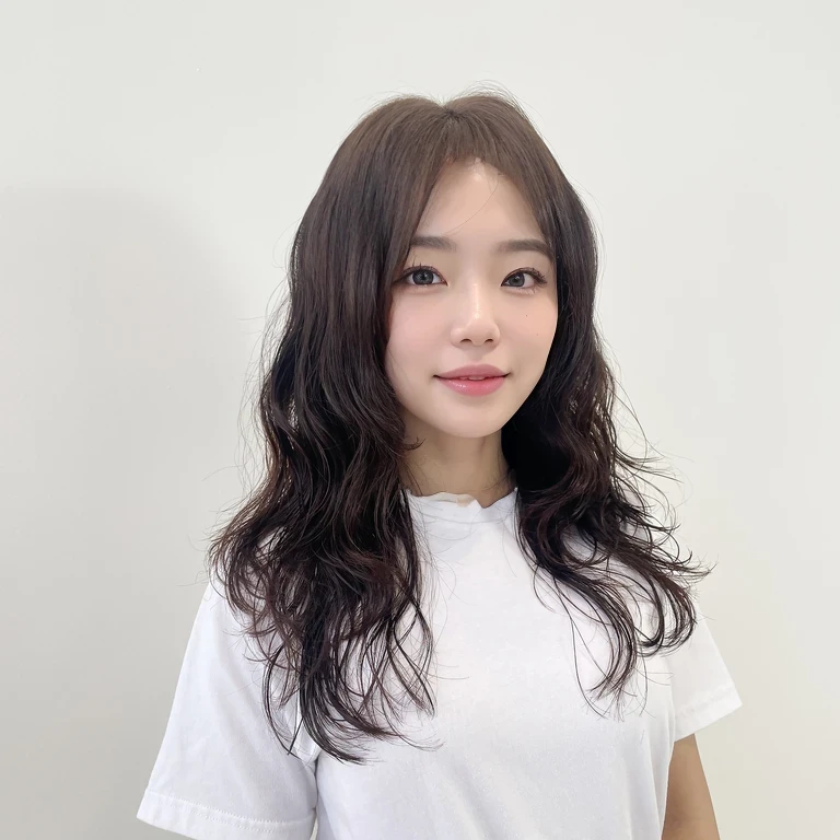 (((Close-up of face)))、(((She is posing like a hair salon model.)))、Half Japanese, half Korean、2 girl、Standing Alone、Looking forward、Light eye makeup、Brown Hair Color、Flat and 、Hair blowing in the wind、Actress Quality、Glossy, ultra-realistic face、Smiling face、Watery eyes、Gazing Up、Subtle lighting effects、 Ultra-Realistic Capture、Very detailed、High resolution 16K close up of human skin。Skin texture must be natural、The details must be such that pores can be clearly seen、The skin is healthy、Uniform tone、Use natural light and colors、A worn-out, high-quality photo taken by a model agency's in-house photographer.、smile、(((SIGMA 300 mm F/1.4,1/1000 sec shutter,ISO 400)))