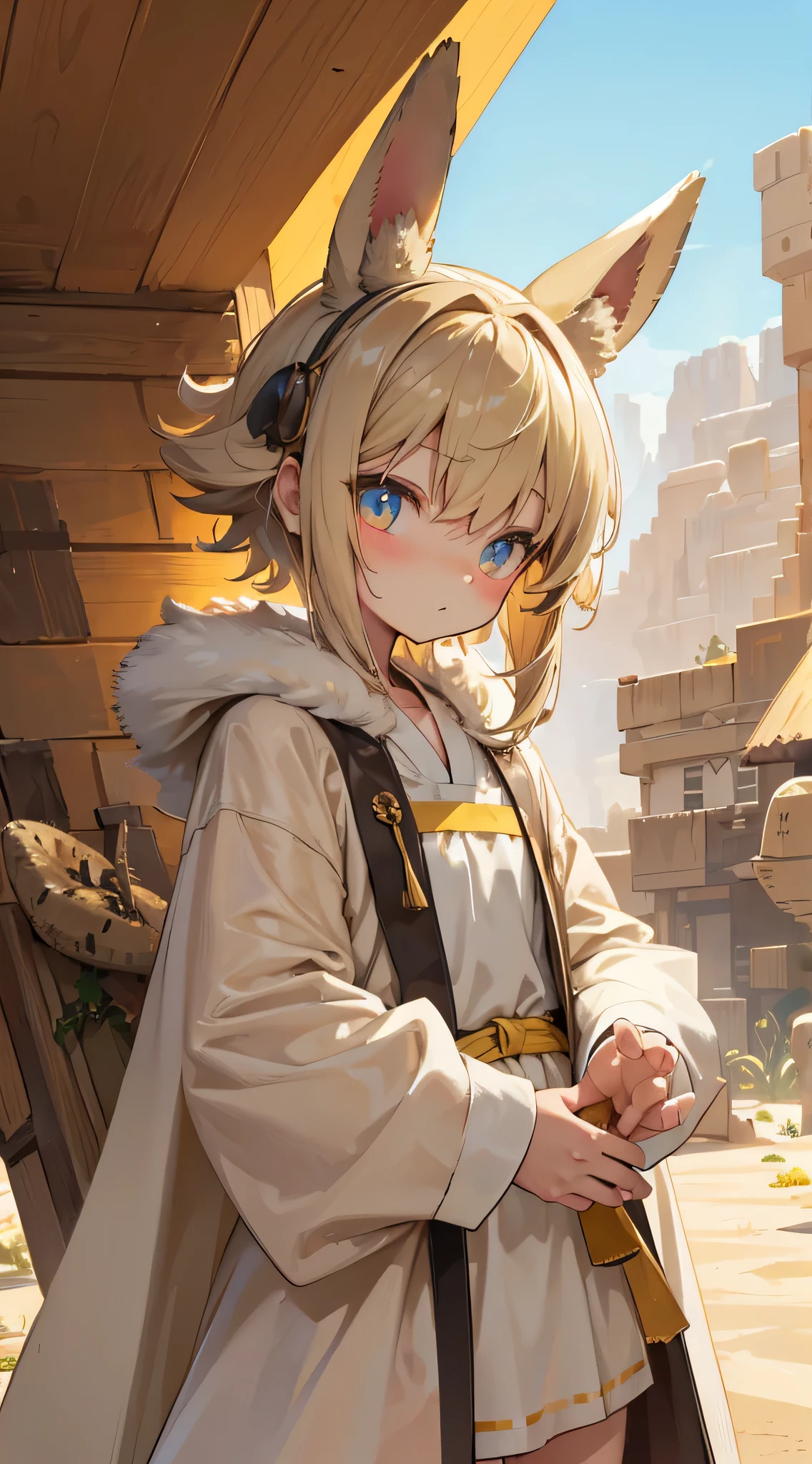Desert Background,Yellow sand background,Sun exposure,Bunny Boy,Bunny-eared boy,furry,hairy,Body hair,Beige hair all over body,Desert Background,Desert Background,Cactus background,Outdoor Background,Outdoor Background,Cube Background,Minecraft style background,Beige hair all over body的Bunny Boy,Beige rabbit ears,Fluffy short hair,femboy,tomgirl,Cute Shota,Fluffy hair,Messy hair,Loose hair,Robe,Robe,埃及风格Robe,Linen Robe,Robe,Robe,Content Review