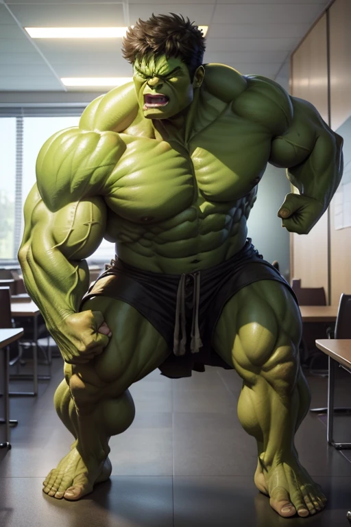 Superman working with laptop in office desnuded very big penis and pectolars gigans and hulk and superman an one person colors green skin 