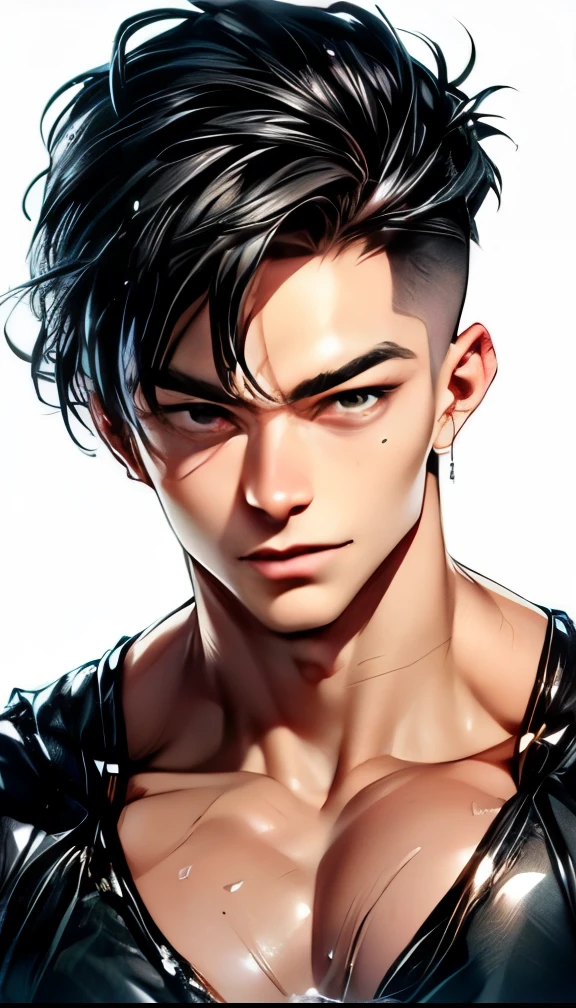 score_9, score_8_up, score_7_up, score_6_up, rating explicit, focus male, source anime, man, hard look, dark eyeliner, gothic style, stylish, tired expression, piercing, jewelry, cowboy shot, thick eye lines