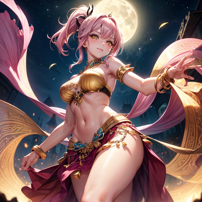 装飾的なGorgeousドレスを着た女性, Flowers in hair, CG society hot topic, Fantasy art, ((Beautiful Fantasy Empress)), アニメのgoddess, 8K high quality, detailed art, 美しく優雅なQueen, Beautiful Celestial Magician, Very luxurious, (((Sweaty,Sweat pours down,Emphasis on the crotch,beautiful pussy line,Anal hole,Pee))),gem, nice, wonderful, Gorgeous, noble, Noble, (((goddess))), Queen,(((Indian style decoration))),Glowing Skin,Perfect Face,parvati, pink eyes, veil, jewelry, earrings, bracelet, crop top, midriff, navel, beautiful pussy, cute pussy