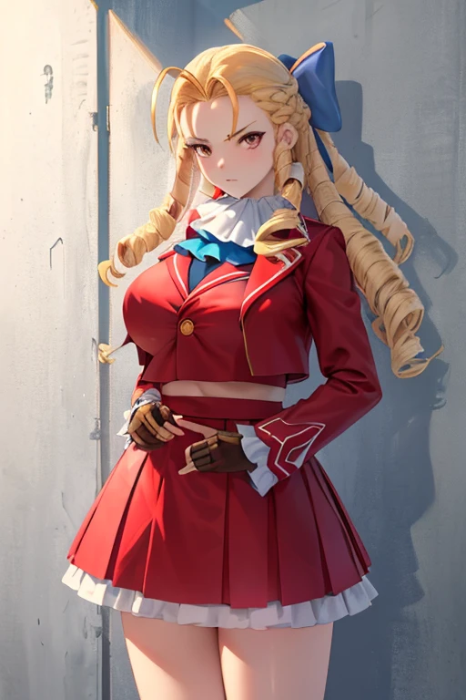 (Nsfw) ,　(1girl and 1boy), (standing sex:1.5)、(((Standing Sex))),　(Behind him), (Gigantic_breasts),  　masterpiece, 最high quality, Scullin, Hair Ribbon, Ascot, Red jacket, Long sleeve, Frilled Skirt, Fingerless gloves, looking at viewer, Frowning, Standing,( background　Nearby facilities)、Put your hands out in front of you、【Concept】(Slave with Stocks), break, 超High resolution, retina, masterpiece, Accurate, Anatomically correct, Textured skin, Super detailed, Attention to detail, high quality, Awards, 最high quality, High resolution、High-definition CG unit 8K wallpaper, masterpiece, High resolution, 最high quality, 最high quality real texture skin, Digital Painting, Best image quality, 最High resolution, 8k, 