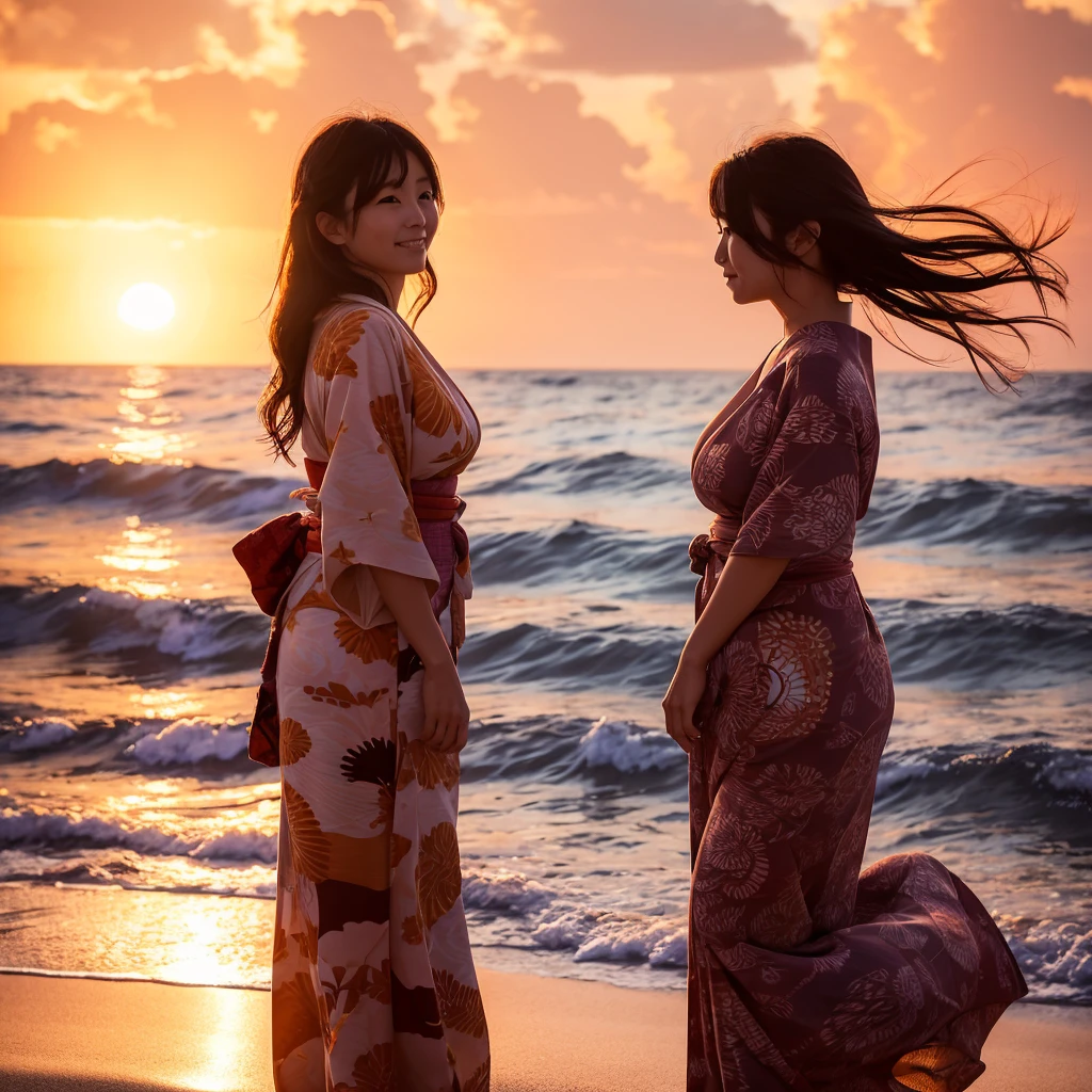 a KAWAII girl with a Halo wearing a tiny string bikini, standing on a sandy beach, under the warm sunset light. Her eyes look captivating and mysterious, with long eyelashes and a hint of playful charm. The bikini is pure white, with elaborate lace pattern and intricate details that accentuate her curves. The sand beneath her feet is golden and softly illuminated, creating a serene and dreamy atmosphere. The ocean waves gently kiss the shore, adding a soothing soundtrack to the scene. The overall image quality is top-notch, with ultra-detailed features, vivid colors, and a realistic, photorealistic rendering style. The lighting is carefully set to highlight the curves of her body, creating a beautiful play of light and shadows. The scene exudes a sense of summer vacation, freedom, and adventure. (((Volumetric lighting, Acutance:0.8, sideboob))), (((NSFW:-1, nipple:-1)))